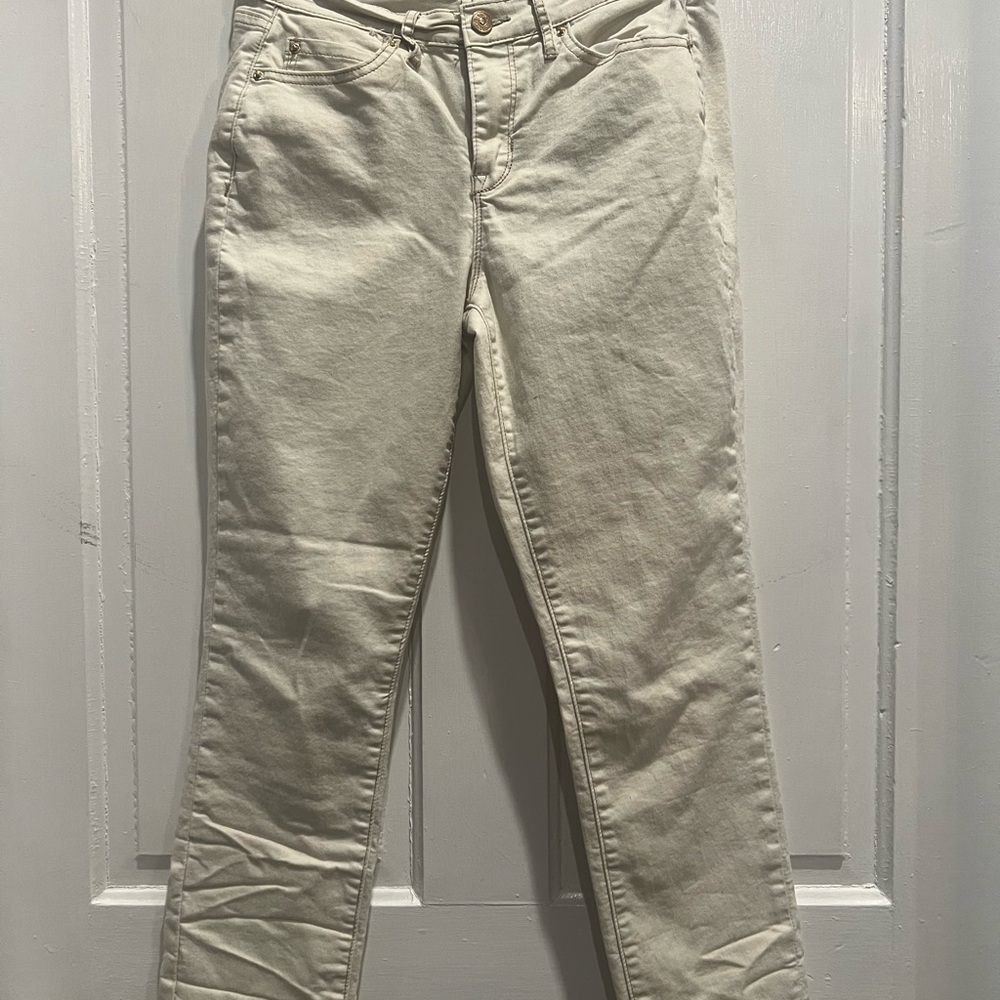 Nicole Miller Cream Skinny Jeans